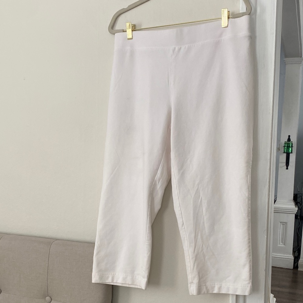 Pure Jill knit slim legged cropped  White Women's Capris